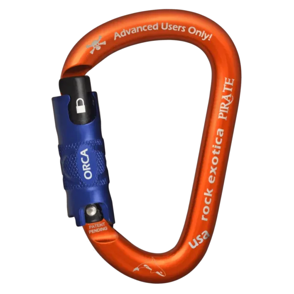 Mosquetón Aluminio HMS 3 Tiempos 26kN Pirate Orca-Lock (C1-O) - Rock Exotica