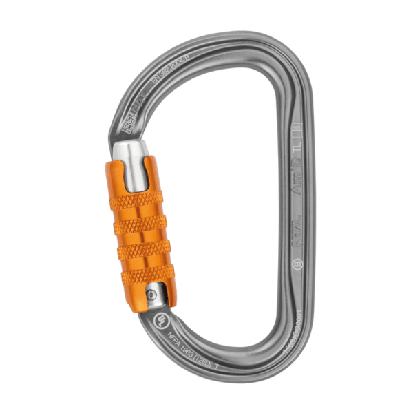 Mosquetón Aluminio Tipo D 3 Tiempos 27kN Am'D TRIACT-LOCK - Petzl
