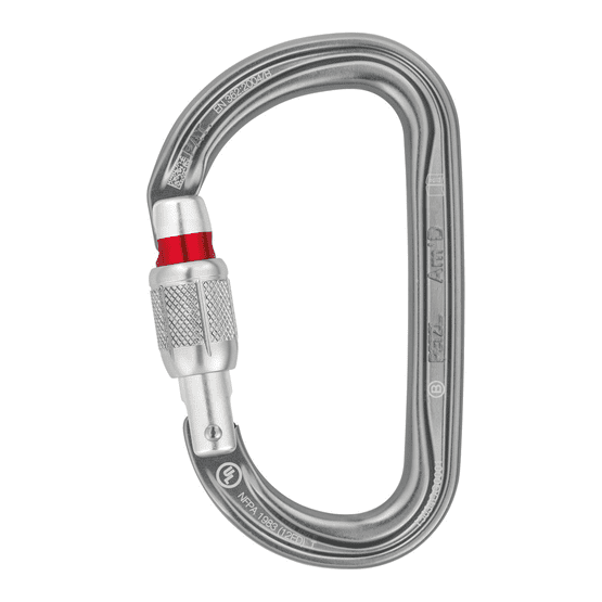 Mosquetón Aluminio Tipo D Rosca 27kN Am'D SCREW-LOCK - Petzl