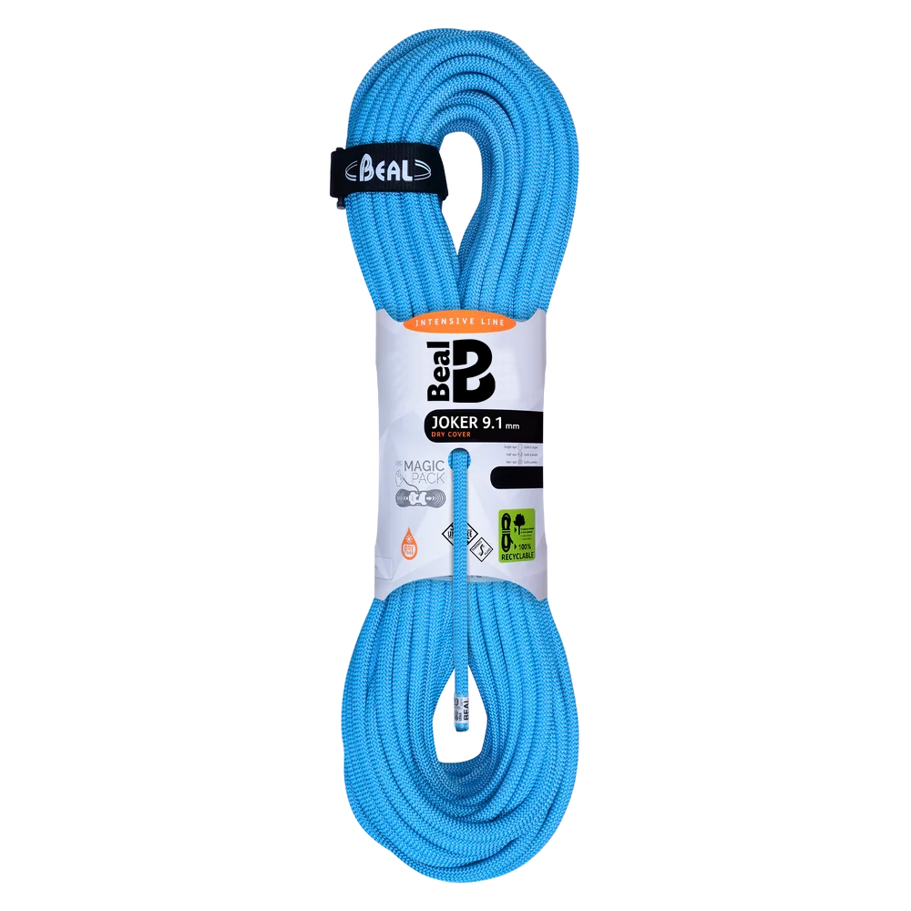 Cuerda Dinamica JOKER 9.1mm Unicore Dry Cover x 60 mt Blue - Beal