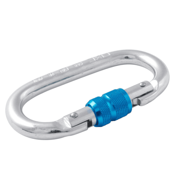 Mosquetón Acero Oval Rosca 23kN Steel Adur - Fixe