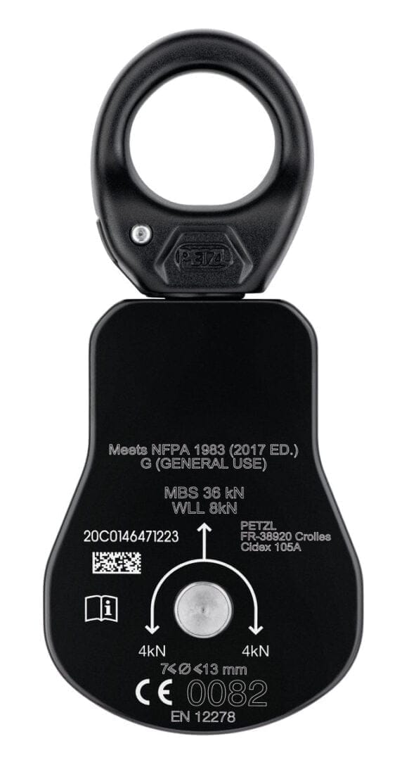 Polea simple con destorcedor SPIN L1 36kN - PETZL
