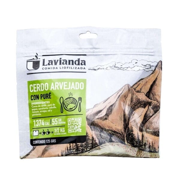 Comida Liofilizada Cerdo arvejado con puré - LAVIANDA