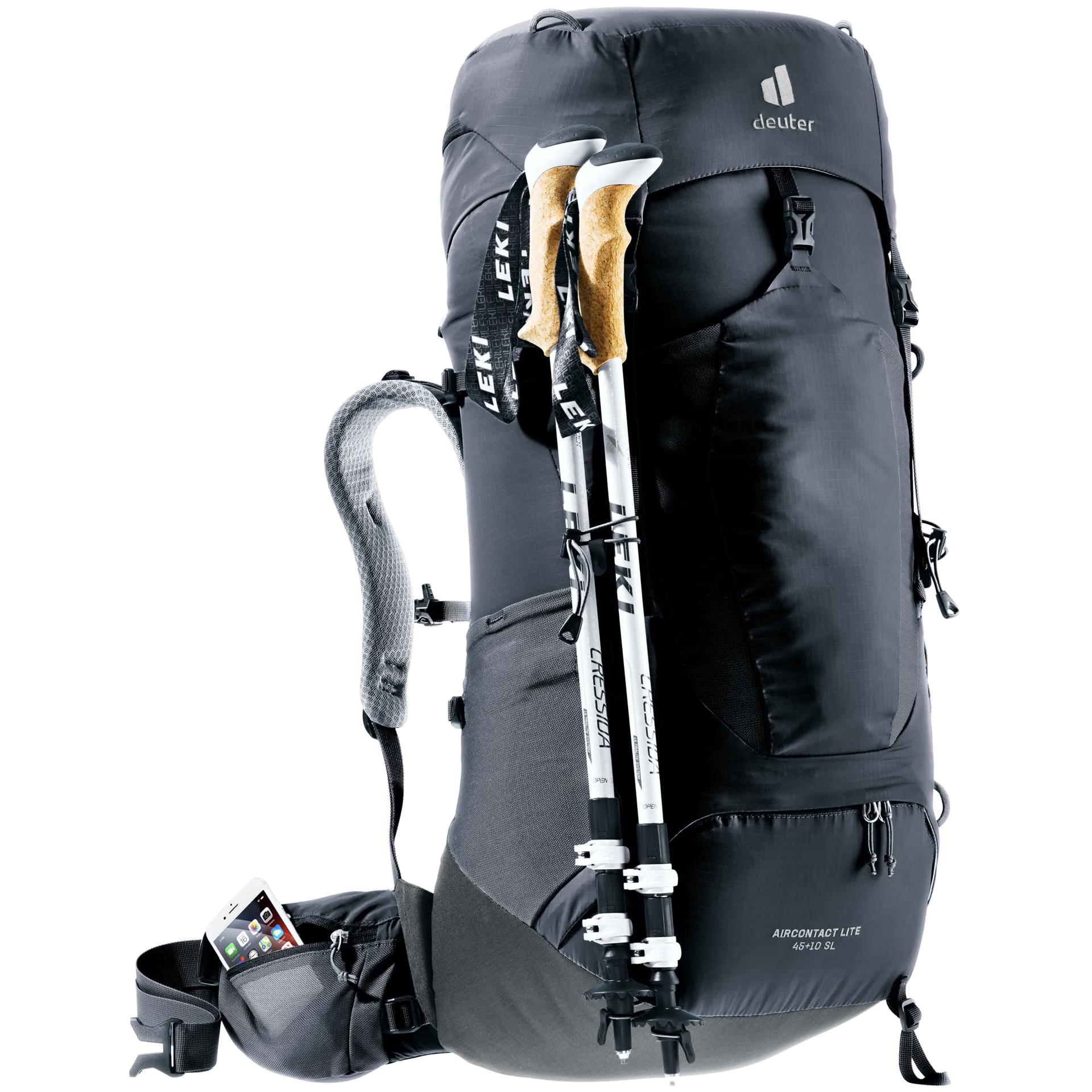 Mochila Aircontact Lite 45 + 10 SL black-graphite DEUTER - Imagen 7