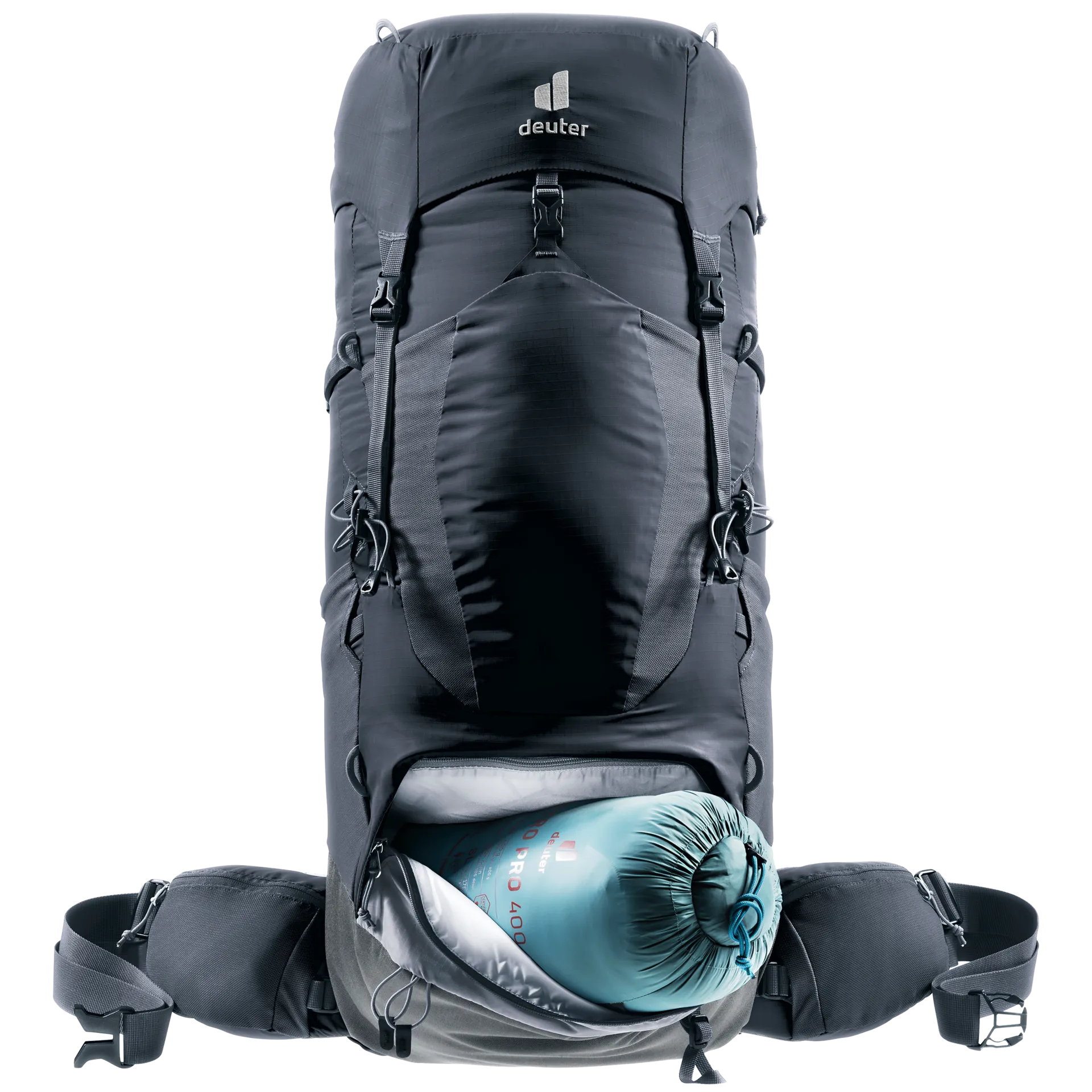 Mochila Aircontact Lite 45 + 10 SL black-graphite DEUTER - Imagen 8