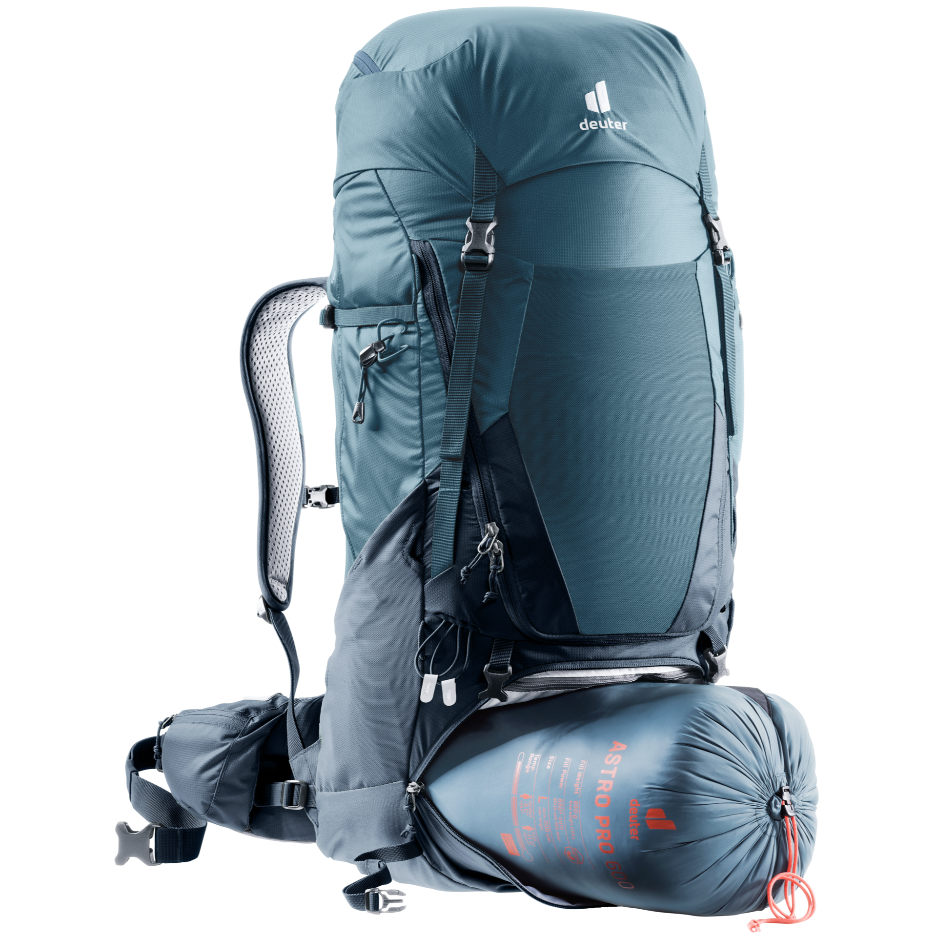 Mochila Futura Air Trek 50 + 10 atlantic-ink DEUTER - Imagen 10