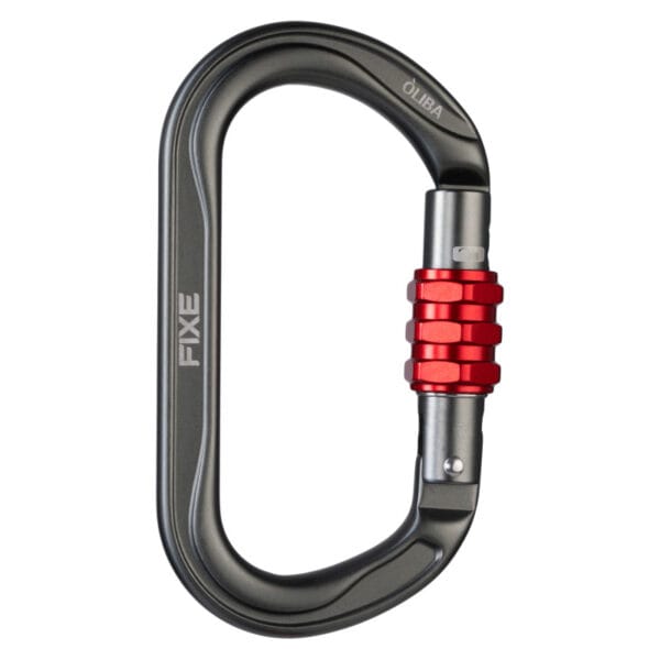 Mosquetón Aluminio Oval Rosca 25kN Óliba - Fixe