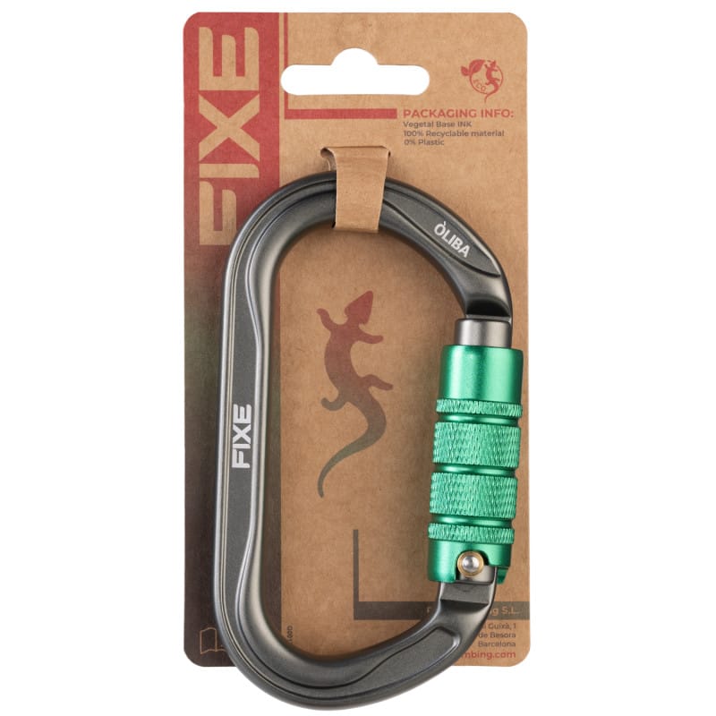 Mosquetón Aluminio Oval 3 Tiempos 25kN Óliba Triple Lock - Fixe - Imagen 8