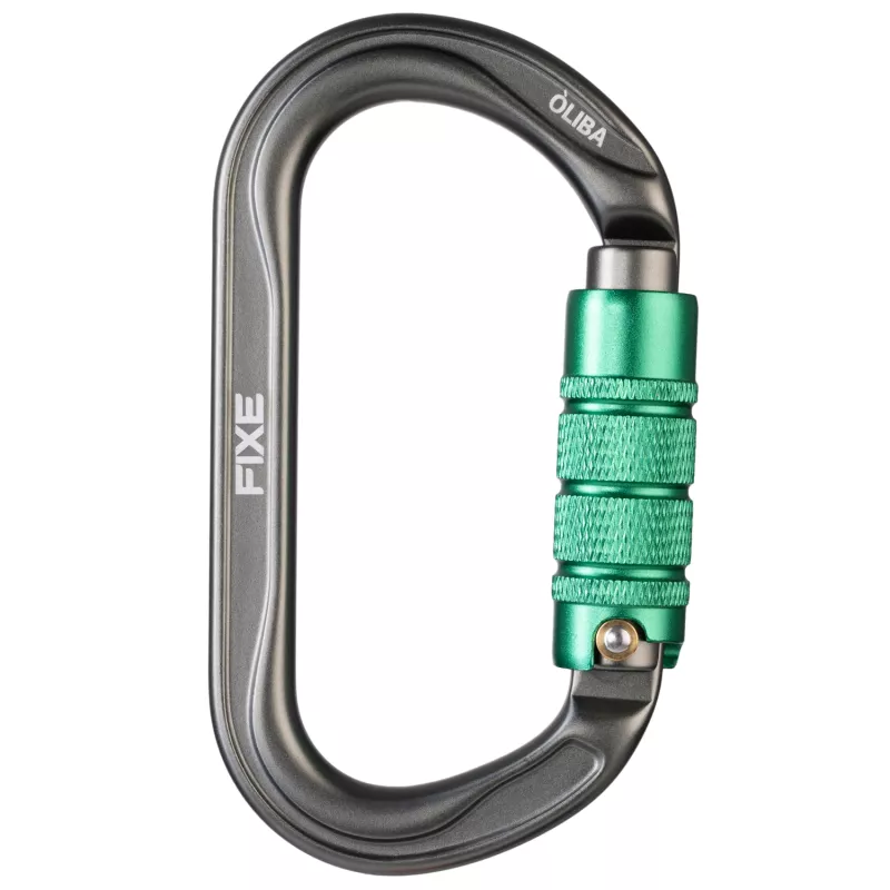 Mosquetón Aluminio Oval 3 Tiempos 25kN Óliba Triple Lock - Fixe