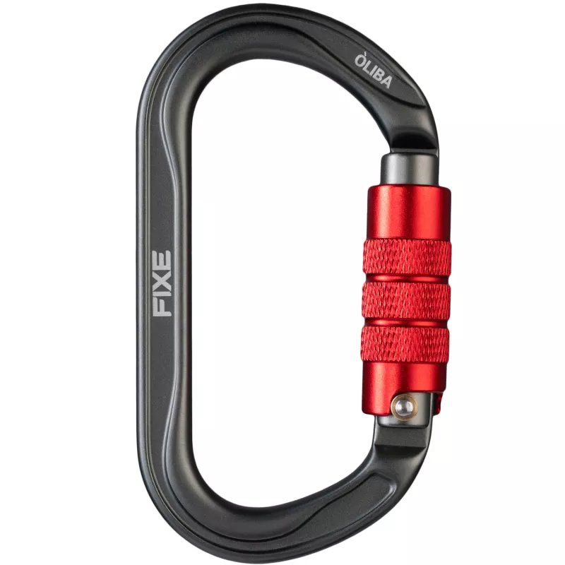 Mosquetón Aluminio Oval 2 Tiempos 25kN Óliba Twist Lock - Fixe