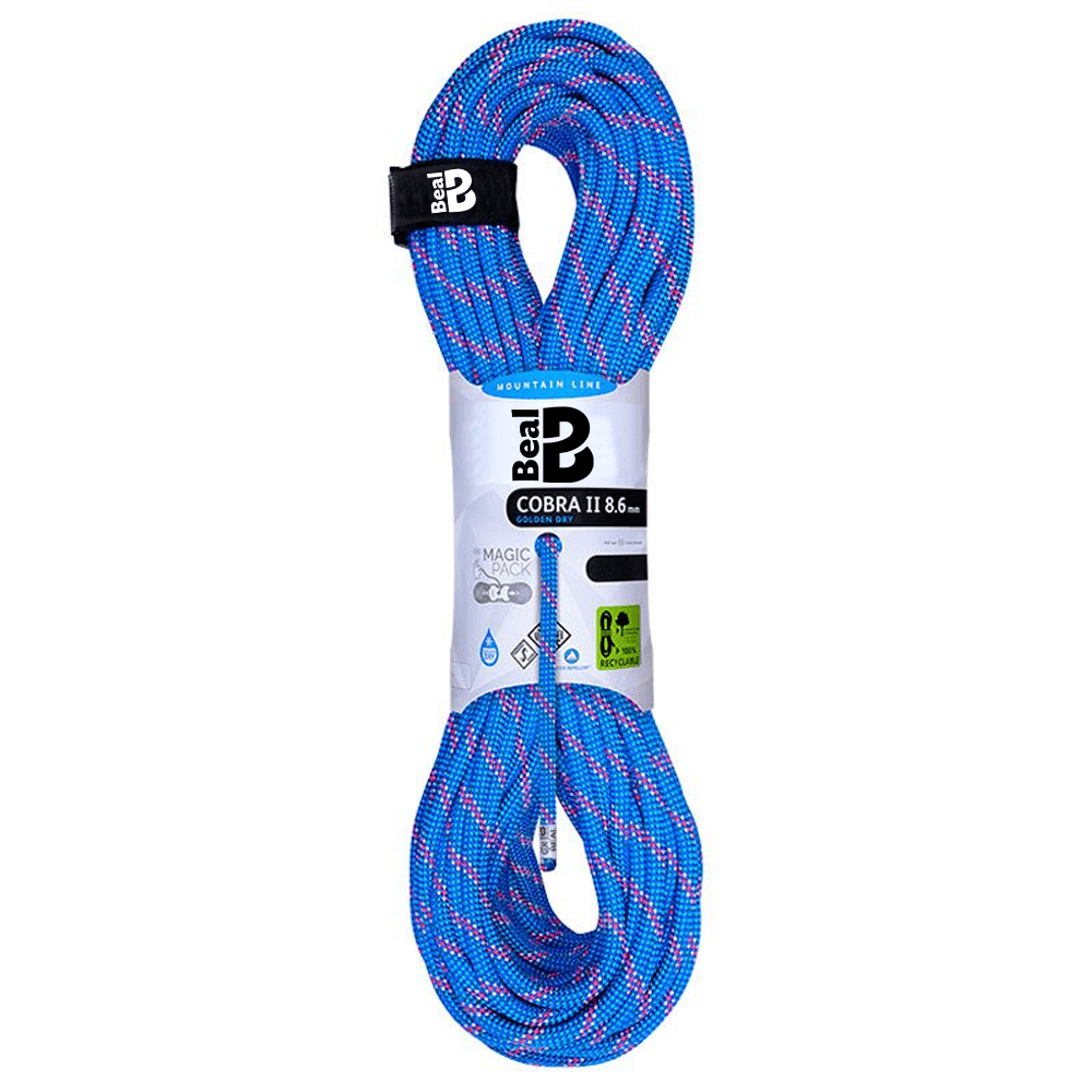 Cuerda Dinámica COBRA II 8.6 mm x 60 mts Golden Dry Blue - Beal