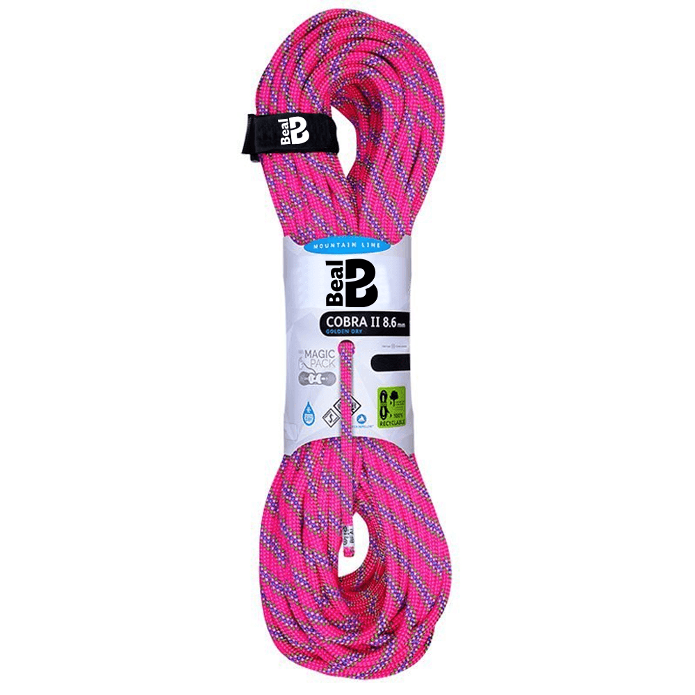 Cuerda Dinámica COBRA II 8.6 mm x 60 mts Golden Dry Fucsia - Beal