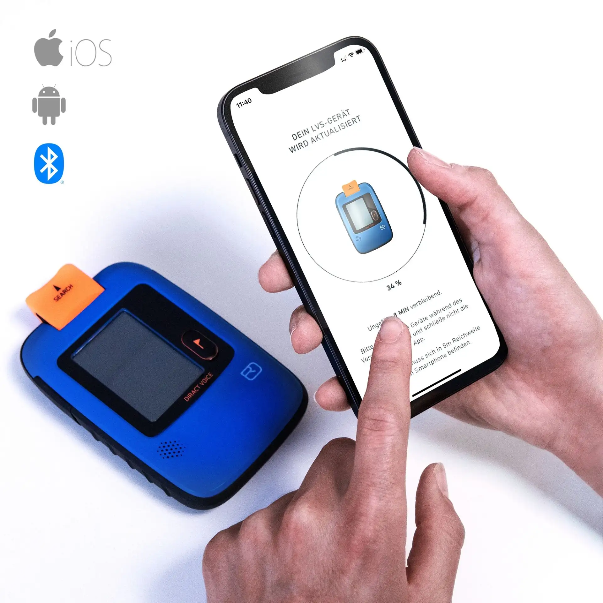 Transceptor ARVA DIRACT VOICE blue ocean ORTOVOX - Imagen 2