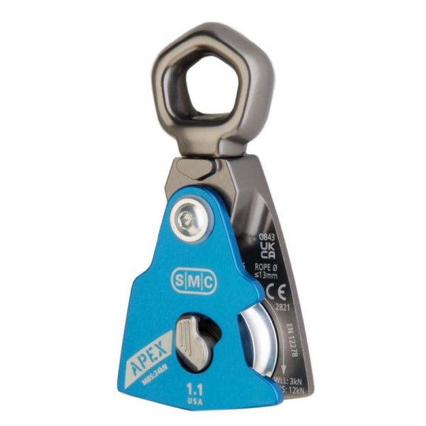 Polea simple con destorcedor swivel 24kN APEX 1.1" NFPA SMC-PMI