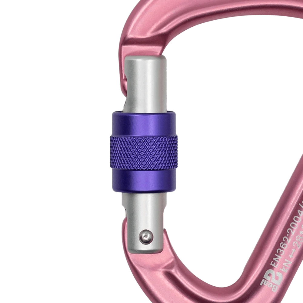 Mosquetón Aluminio HMS Rosca 28kN BE SAFE SCREW matt pink - BEAL - Imagen 6