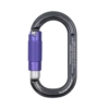 Mosquetón Aluminio Oval 3 Tiempos 22kN O Light 3 Matic gris-morado - Beal - Imagen 2