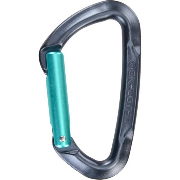 Mosquetón Aluminio Tipo D Recto Sin Seguro 23kN LIME S Aquamarina - CLIMBING TECHNOLOGY