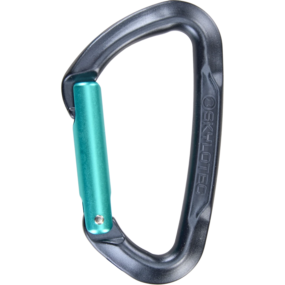 Mosquetón Aluminio Tipo D Recto Sin Seguro 23kN LIME S Aquamarina - CLIMBING TECHNOLOGY