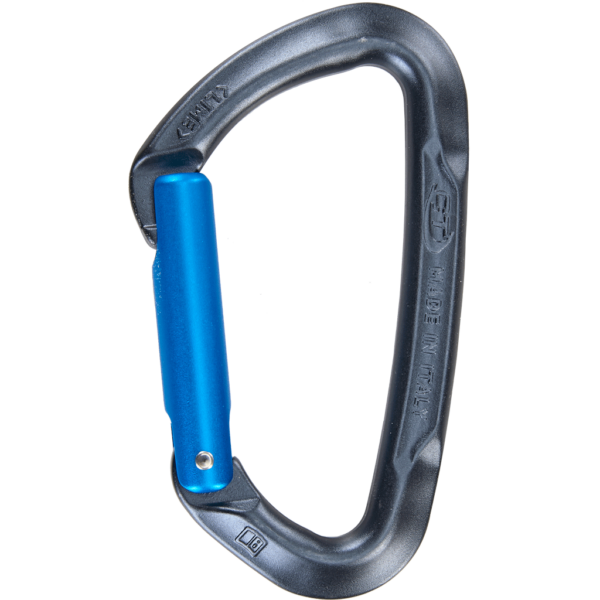 Mosquetón Aluminio Tipo D Recto Sin Seguro 23kN LIME S Azul - CLIMBING TECHNOLOGY