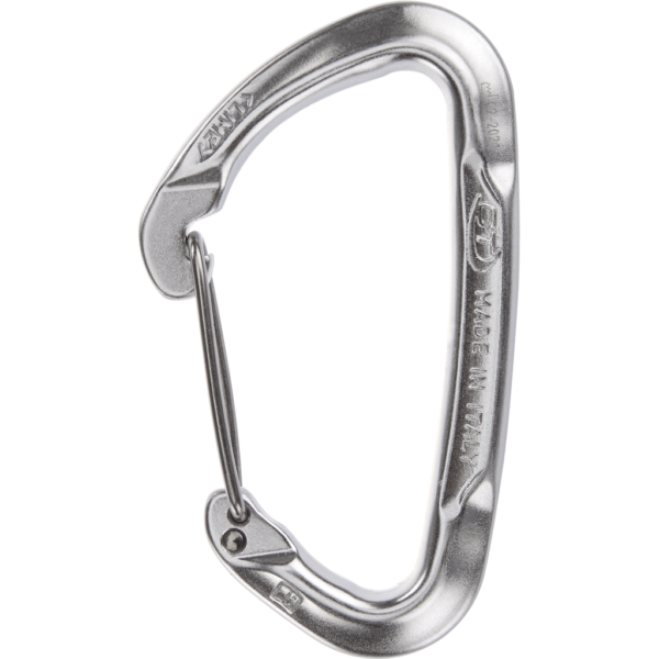 Mosquetón Aluminio Tipo D Alambre Sin Seguro 24kN LIME W - CLIMBING TECHNOLOGY