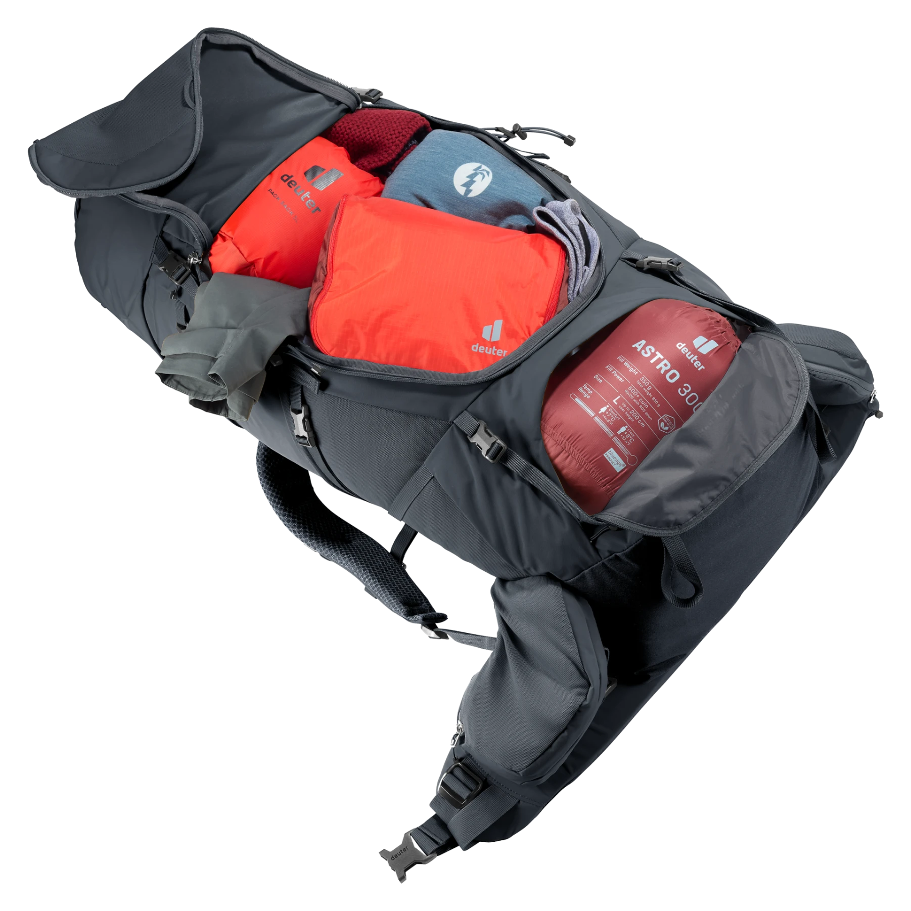 Mochila Aircontact Core 60 + 10 black DEUTER - Imagen 13