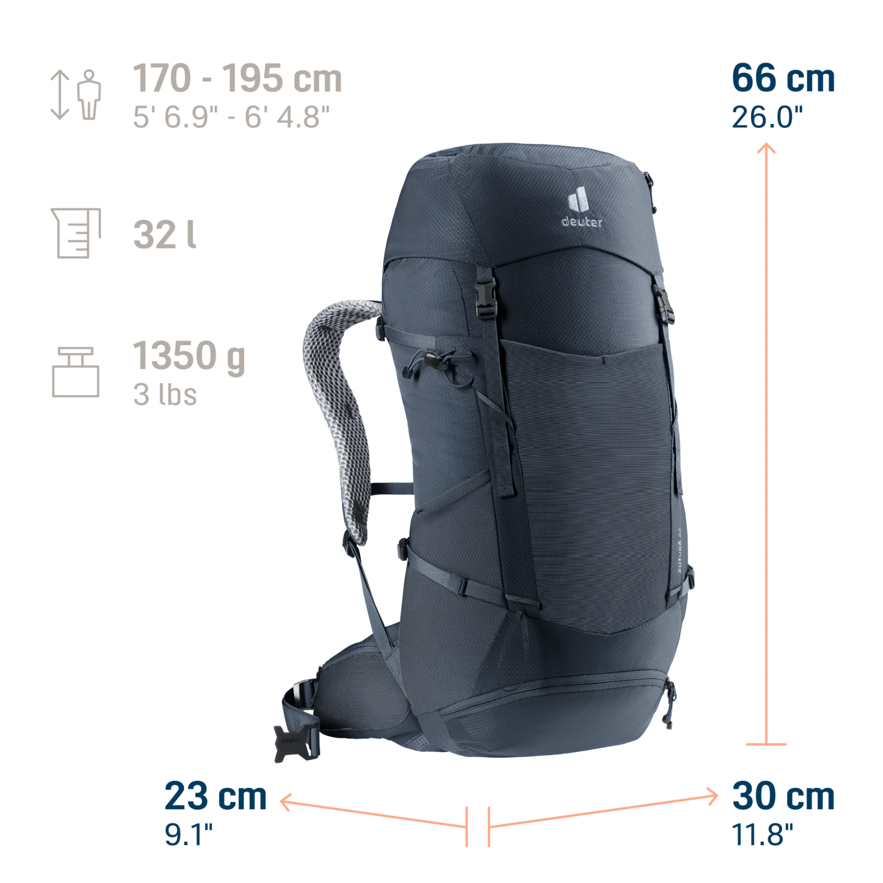 Mochila Futura 32 black DEUTER - Imagen 11