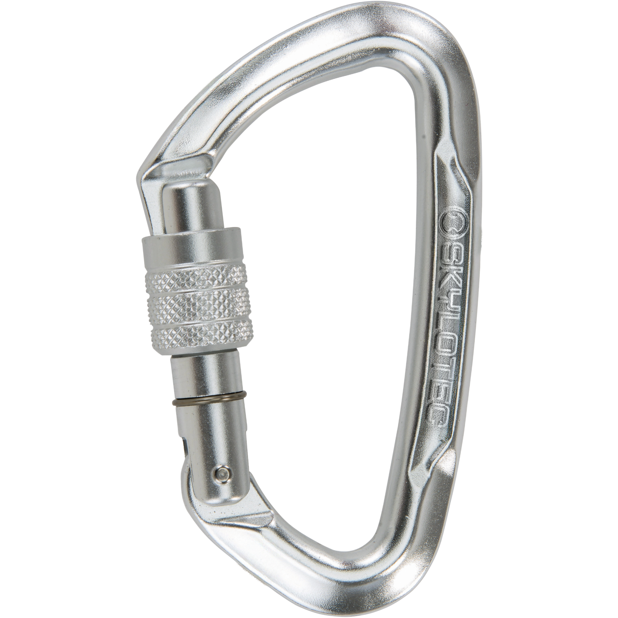 Mosquetón Aluminio Tipo D Rosca 23kN LIME SG Azul - CLIMBING TECHNOLOGY